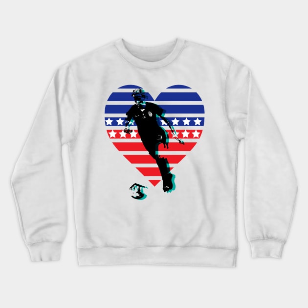 Cool USA Soccer  Womens Crewneck Sweatshirt by bratshirt